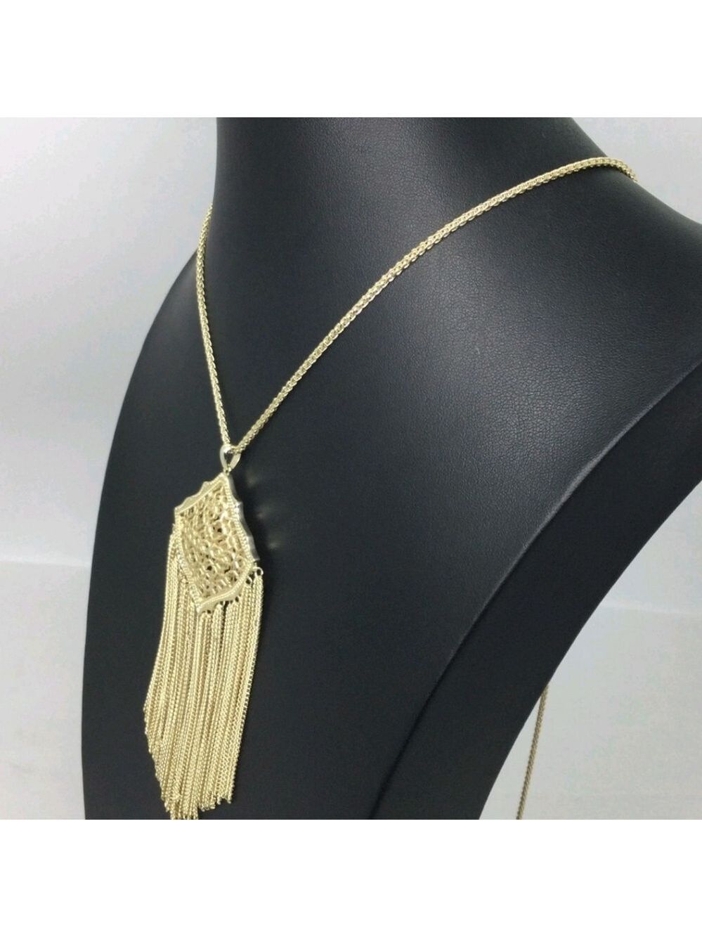 Kendra Scott Kingstone Filigree Pendant Necklace NWOT 30" - Picture 2 of 5